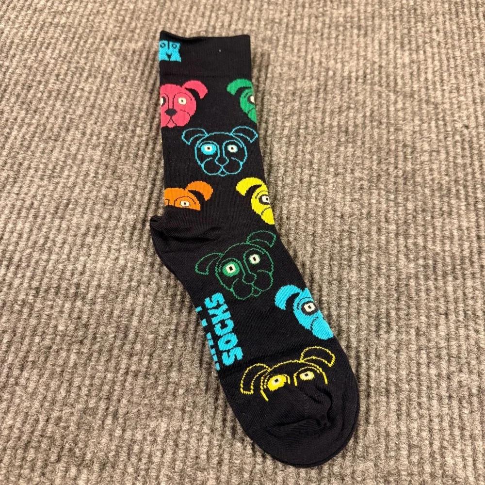 Happy Socks 3 Pack Dog Crew Socks Gift Set Colorful Adult‎ Novelty Socks